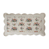 April & Olive Sham Rosehill Cottage Floral Scalloped Cotton King Sham - 21x37 Dusty Rose & Natural Vintage Farmhouse Quilted Pillow Cover