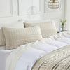 April & Olive Sham VHC Brands Waffle Weave Natural Queen Shams (Set of 2), 20x30 - Farmhouse & Boho Decorative Pillow Covers for Bedroom Decor