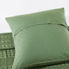 April & Olive Sham VHC Brands Waffle Weave Olive Green Euro Sham Set (2-Pack) 26x26 - Farmhouse Boho Decorative Pillow Covers