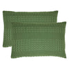April & Olive Sham VHC Brands Waffle Weave Olive Green King Size Sham Set, 20x36 - Boho Farmhouse Decorative Pillow Covers (2-Pack)