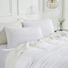 April & Olive Sham VHC Brands Waffle Weave White King Shams (Set of 2) - 20x36 Boho Farmhouse Decorative Pillow Covers for Bedroom Decor