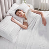 April & Olive Sham VHC Brands Waffle Weave White King Shams (Set of 2) - 20x36 Boho Farmhouse Decorative Pillow Covers for Bedroom Decor