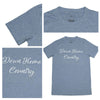 April & Olive T-Shirt Down Home Country T-Shirt, Light Blue Melange, 2XL