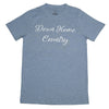 April & Olive T-Shirt Down Home Country T-Shirt, Light Blue Melange, Large