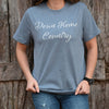 April & Olive T-Shirt Down Home Country T-Shirt, Light Blue Melange, Medium