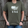 April & Olive T-Shirt USA T-Shirt, Military Melange, XL