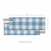 April & Olive Table Runner Annie Buffalo Check Blue Runner 12x36