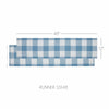 April & Olive Table Runner Annie Buffalo Check Blue Runner 12x48