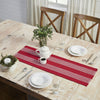 Arendal Red Stripe Runner Fringed 12x36 - The Village Country Store 