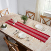 April & Olive Table Runner Arendal Red Stripe Runner Fringed 12x60