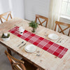 Eston Red White Plaid Runner Fringed 12x60 - The Village Country Store 