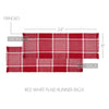 Eston Red White Plaid Runner Fringed 8x24 - The Village Country Store 