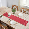 Gallen Red White Runner Fringed 12x48 - The Village Country Store 