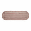 April & Olive Table Runner Rosehill Cottage Dusty Rose Gingham Ruffled Cotton Table Runner - 12x48 Pink & Natural Oval Runner