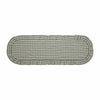 April & Olive Table Runner Rosehill Cottage Green Gingham Ruffled Cotton Table Runner - 12x48 Green & Natural Table Runner