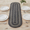 Sawyer Mill Black White Jute Oval Runner 12x48 - The Village Country Store
