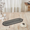 Sawyer Mill Black White Jute Oval Runner 8x24 - The Village Country Store