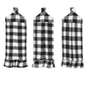 April & Olive Tea Towel Annie Buffalo Check Black Button Loop Tea Towel Set of 3