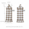 April & Olive Tea Towel Annie Buffalo Check Portabella Button Loop Tea Towel Set of 3