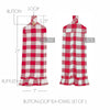 April & Olive Tea Towel Annie Buffalo Check Red Button Loop Tea Towel Set of 3