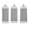 April & Olive Tea Towel Sawyer Mill Black Ticking Stripe Button Loop Tea Towel Set of 3