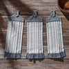 April & Olive Tea Towel Sawyer Mill Blue Ticking Stripe Button Loop Tea Towel Set of 3