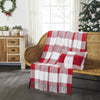 April & Olive Throw Annie Red Check Woven Throw 50x60