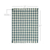 April & Olive Throw River Blue Woven Check Throw Blanket with Fringe 50x60