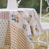 April & Olive Throw Rosehill Cottage Floral Patchwork Cotton Throw - 50x60 Dusty Rose & Natural Lightweight Summer Quilt