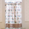April & Olive Tier Rosehill Cottage Floral & Gingham Ruffled Cotton Tier Curtain Set - 36x36 Dusty Rose & Natural Cafe Curtains