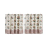 April & Olive Tier Rosehill Cottage Floral & Gingham Ruffled Cotton Tier Set - 24x36 Dusty Rose & Natural Cafe Curtain