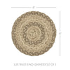 April & Olive Trivet Cobblestone Jute Trivet 8 Set of 3