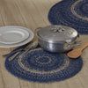 April & Olive Trivet Great Falls Blue Jute Trivet 15 Set of 3