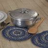 April & Olive Trivet Great Falls Blue Jute Trivet 8 Set of 3