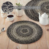 April & Olive Trivet Sawyer Mill Black White Jute Trivet 15 inch Diameter Set of 3