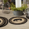 April & Olive Trivet Sawyer Mill Charcoal Pig Jute Trivet 8 inch Diameter Set of 3