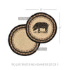 April & Olive Trivet Sawyer Mill Charcoal Pig Jute Trivet 8 inch Diameter Set of 3