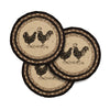 April & Olive Trivet Sawyer Mill Charcoal Poultry Jute Trivet 8 inch Diameter Set of 3