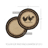 April & Olive Trivet Sawyer Mill Charcoal Poultry Jute Trivet 8 inch Diameter Set of 3