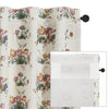 April & Olive Valance Rosehill Cottage Floral & Gingham Ruffled Cotton Window Valance - 19x72 Dusty Rose & Natural Valance