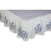 Custom Bed Skirt Lydia Blue King Bed Skirt 80Lx78Wx16