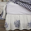Custom Bed Skirt Lydia Blue King Bed Skirt 80Lx78Wx16