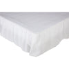 Custom Bed Skirt Provincial Linen White Queen Bed Skirt 80Lx60Wx21