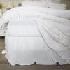 Custom Bed Skirt Provincial Linen White Queen Bed Skirt 80Lx60Wx21