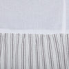 Custom Bed Skirt Timeless Ticking Gray Ruffled Queen Bed Skirt 80Lx60Wx16
