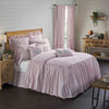 Custom Bedspread Timeless Ticking Red Ruffled Twin Bedspread 76Lx39W+27