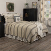 Custom Blanket Mill House Stripe Black Twin Coverlet 90Lx70W