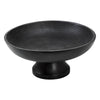 Custom Bowl Ribbed Black Wooden Bowl 12x12x5.5