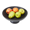 Custom Bowl Ribbed Black Wooden Bowl 12x12x5.5