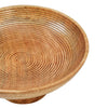 Custom Bowl Ribbed Natural Wooden Bowl 12x12x5.5